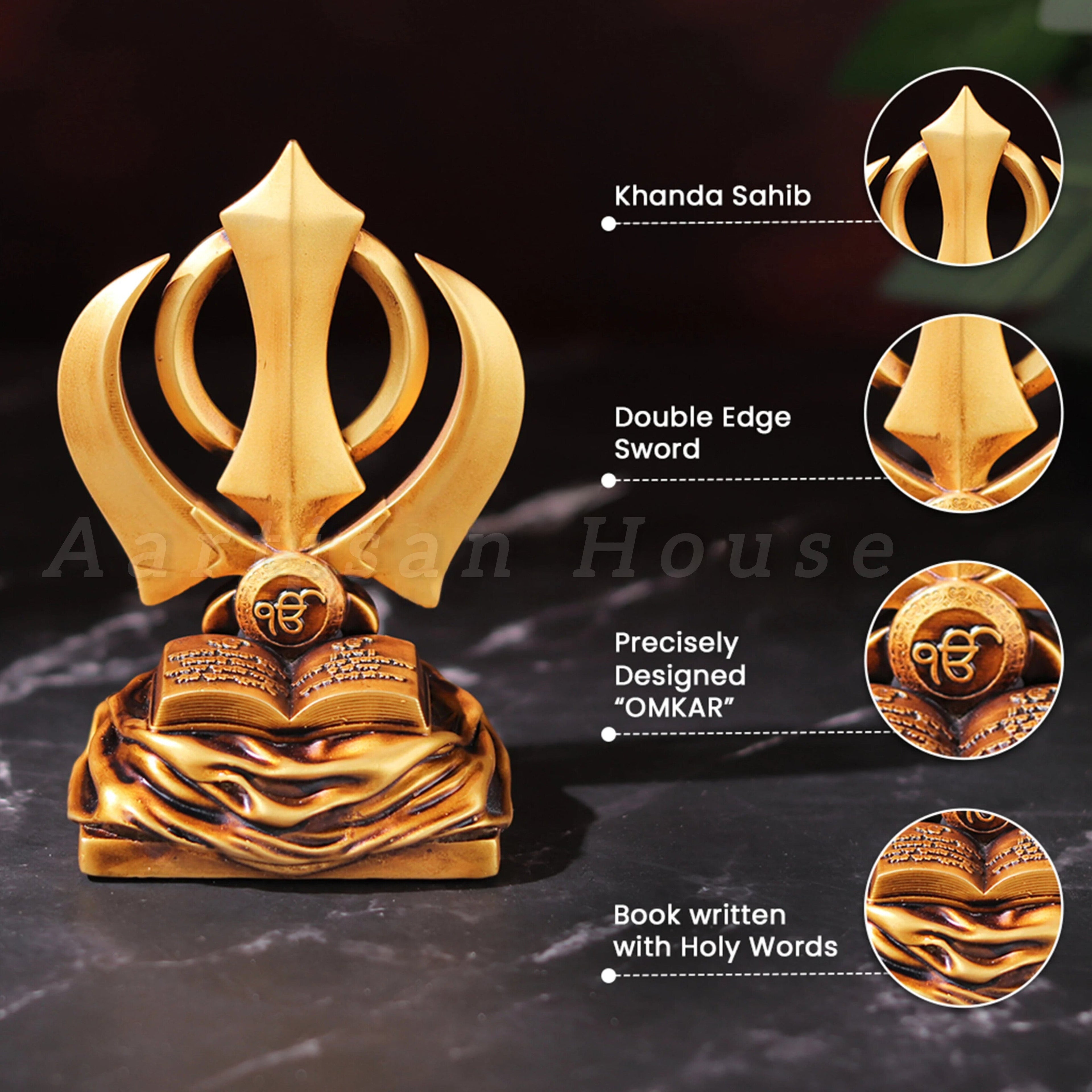 Khanda Sahib for Car Dashboard
