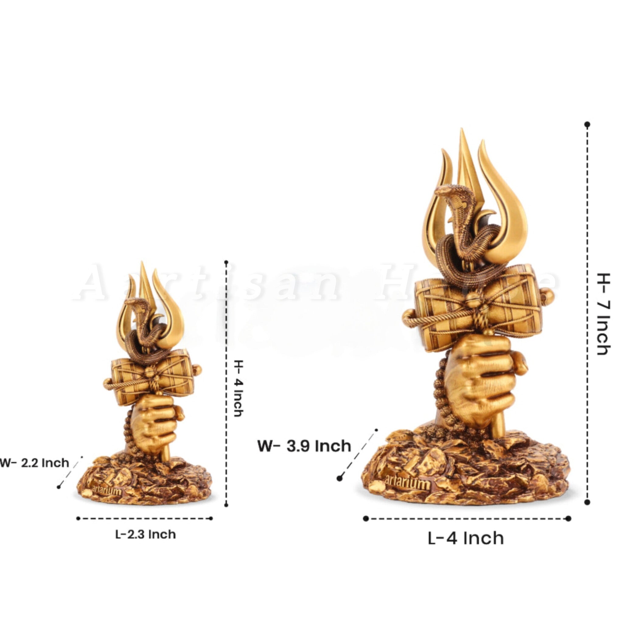 Shiv Trishul Car Dashboard Idol