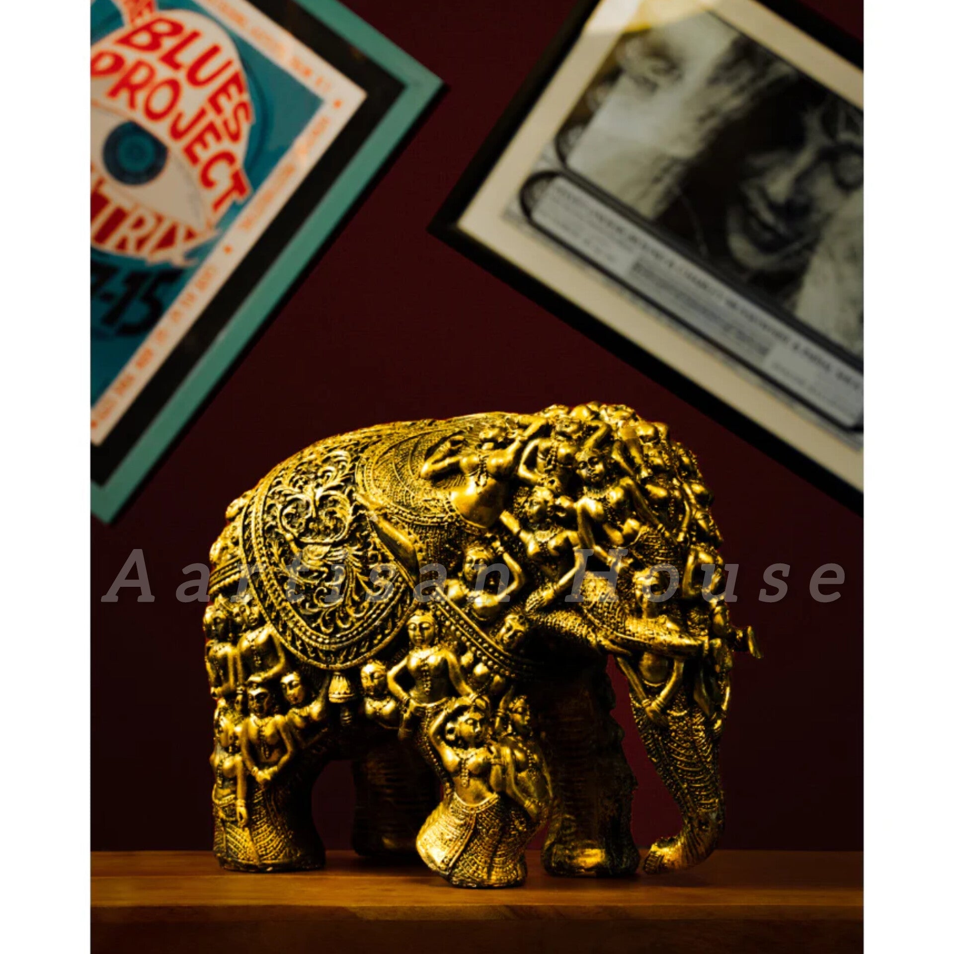 Antique Rajasthani Elephant – Carved Symbol of Luck & Prosperity