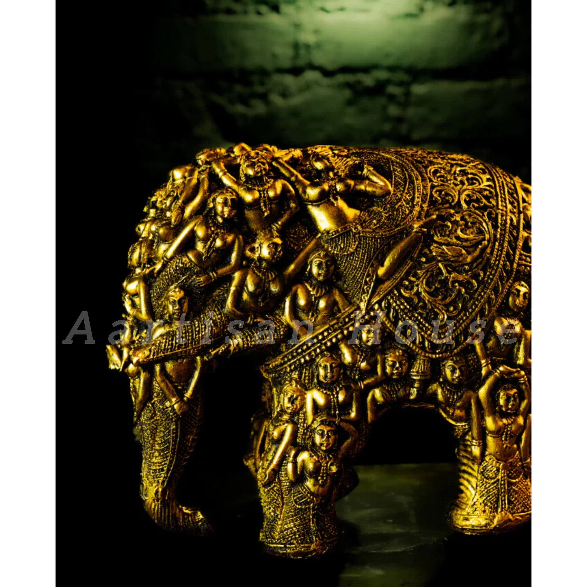Antique Rajasthani Elephant – Carved Symbol of Luck & Prosperity