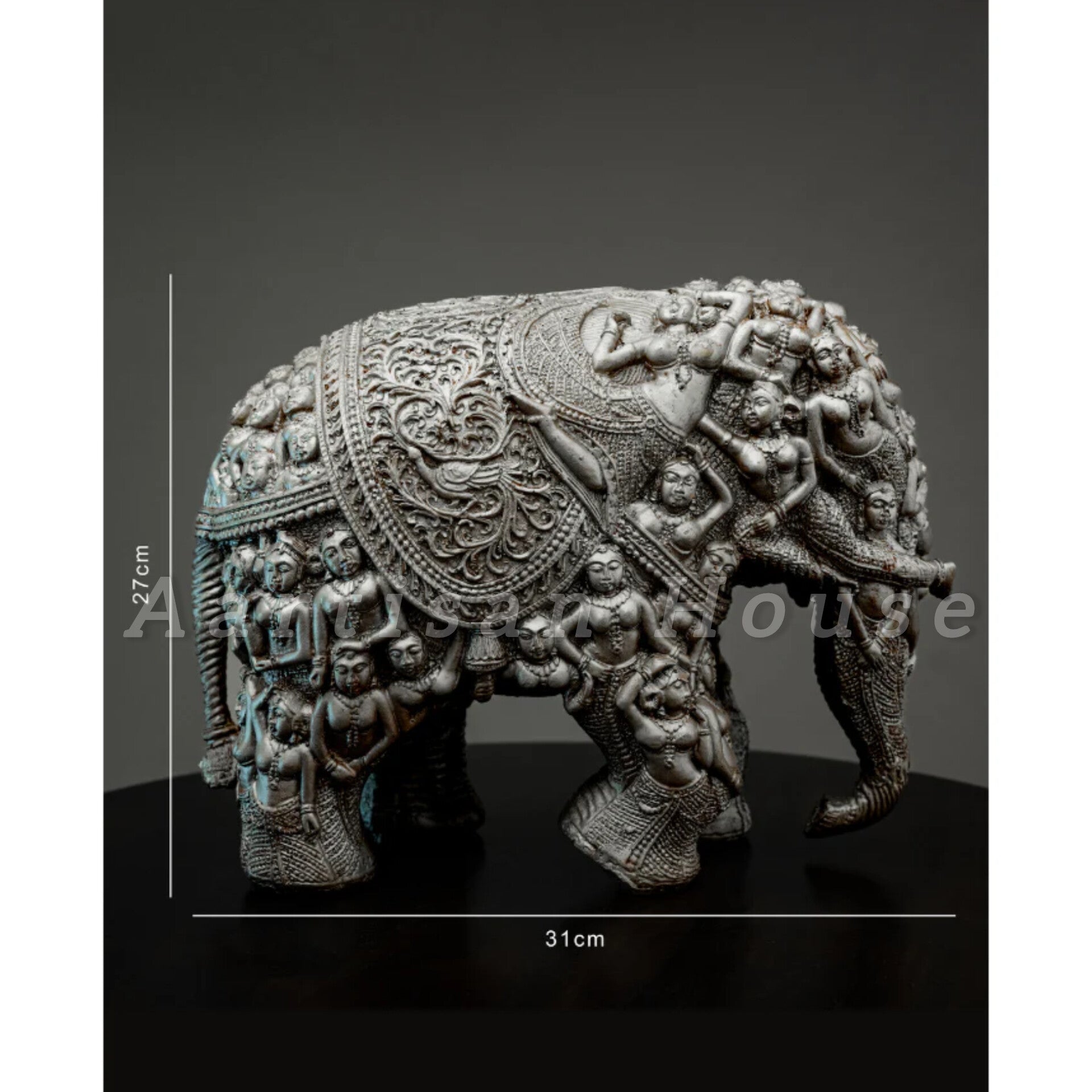 Antique Rajasthani Elephant – Carved Symbol of Luck & Prosperity