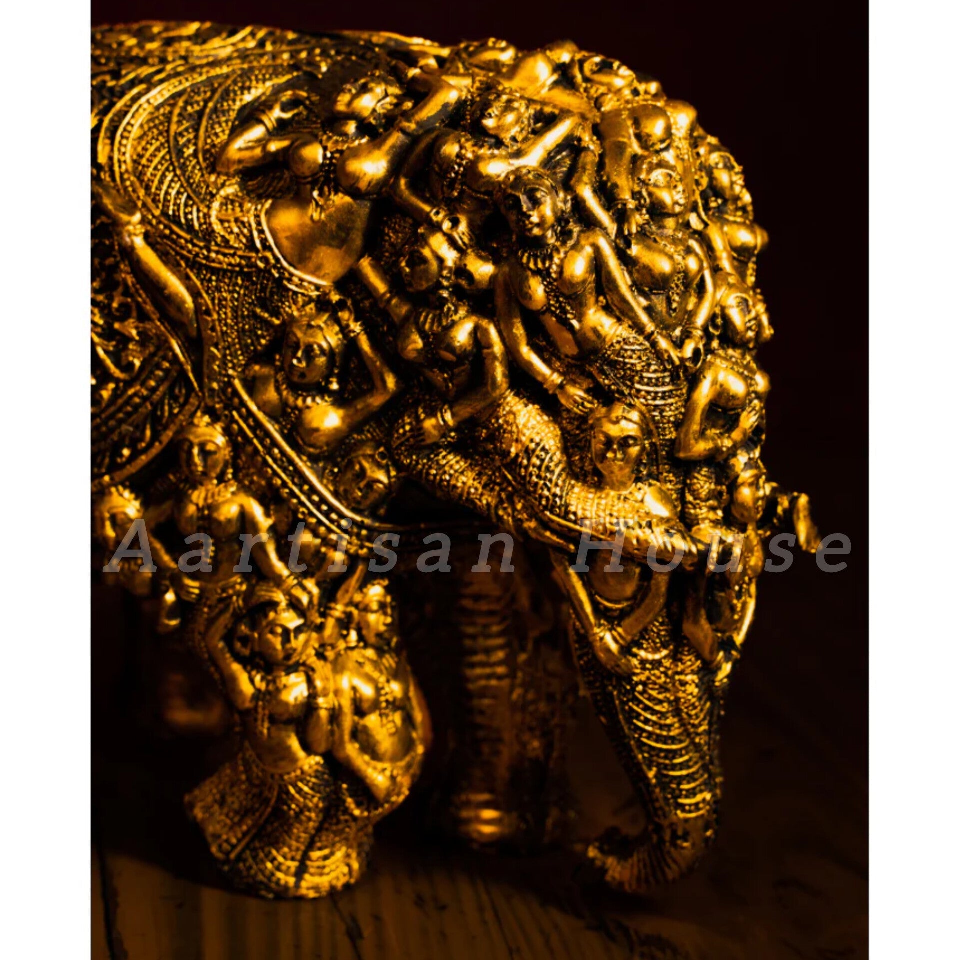 Antique Rajasthani Elephant – Carved Symbol of Luck & Prosperity