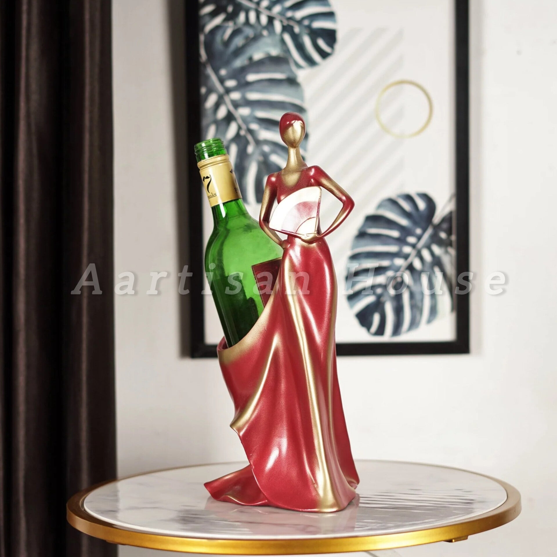 Belle Femme Antique Wine Bottle Holder