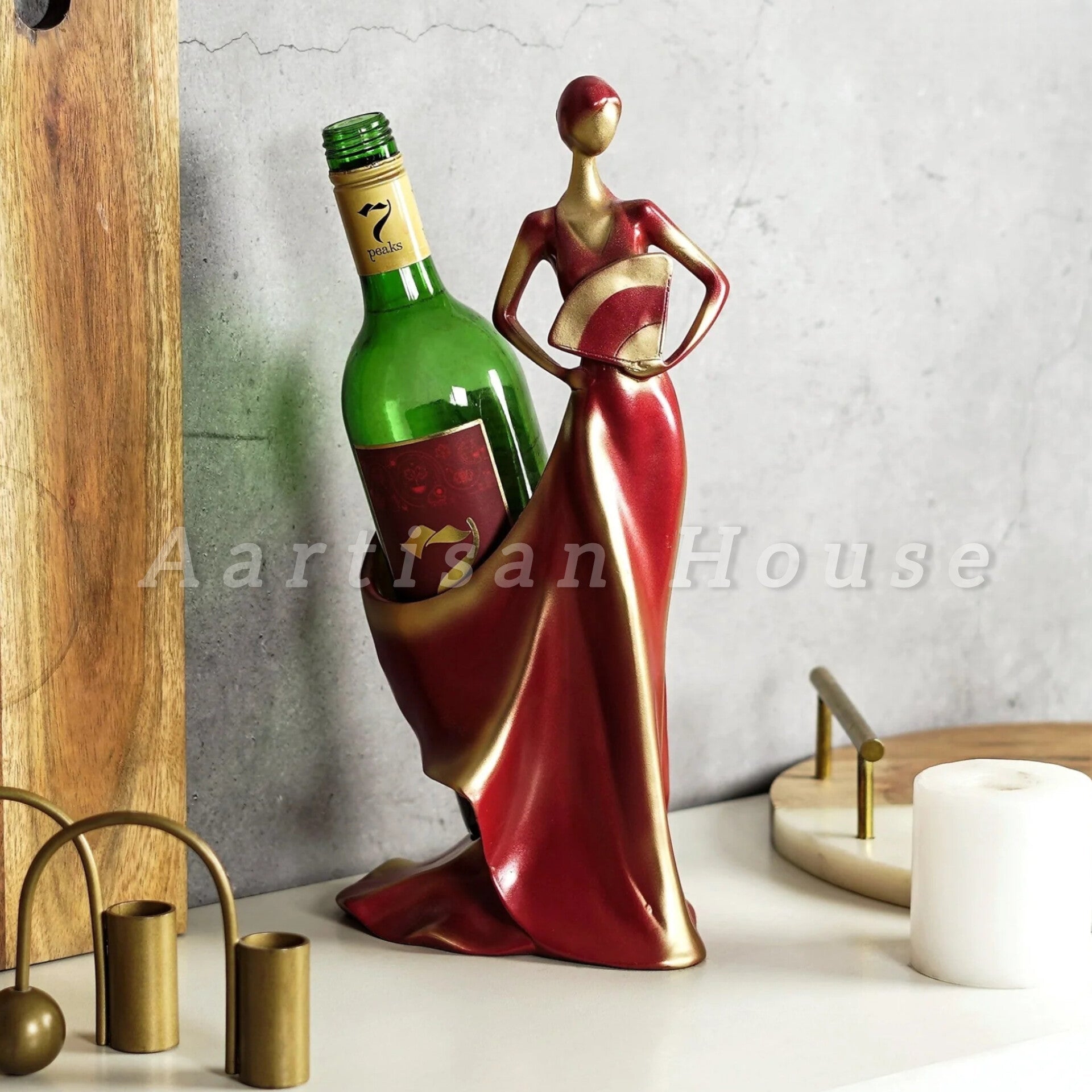Belle Femme Antique Wine Bottle Holder