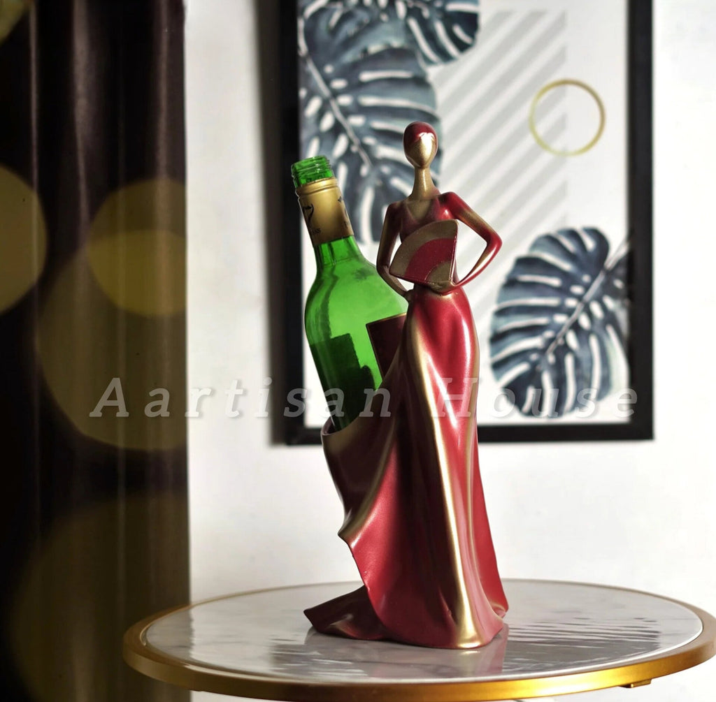 Belle Femme Antique Wine Bottle Holder