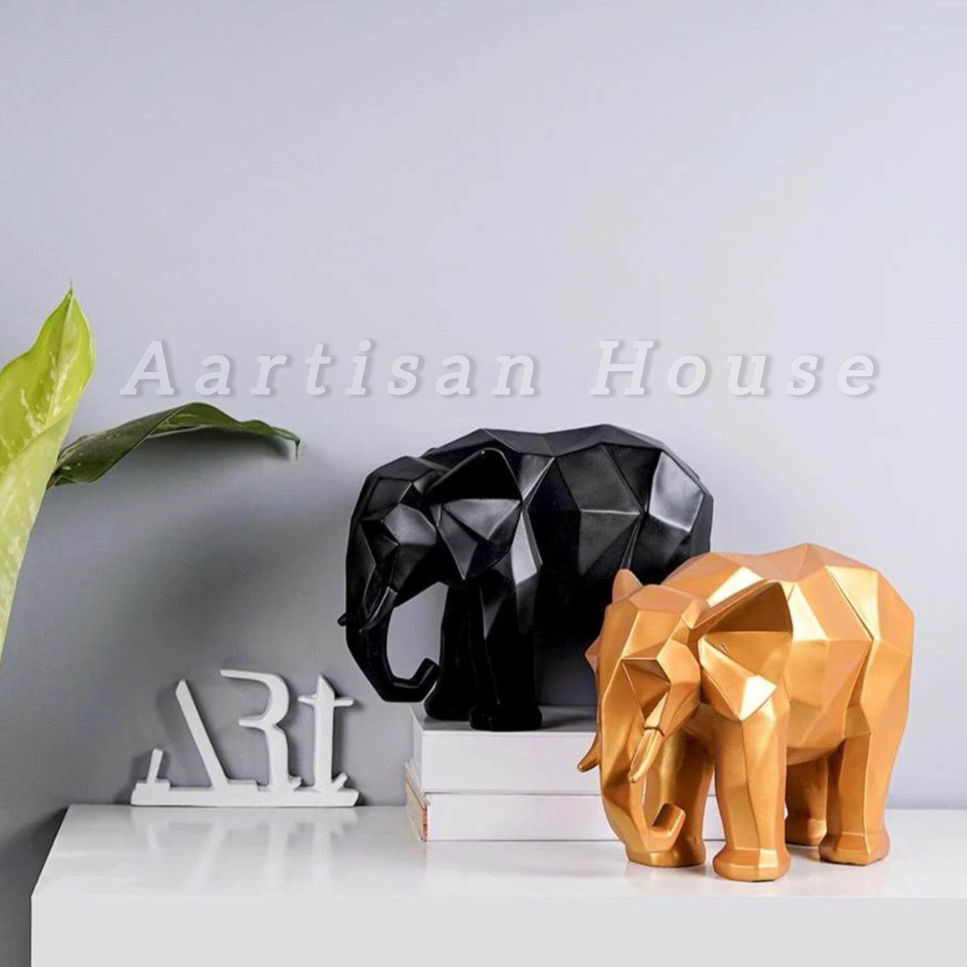 Modern Art Geometric Elephant Accent