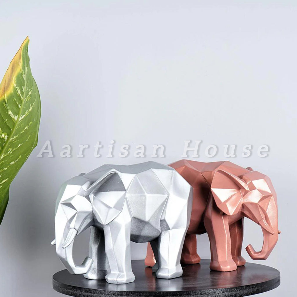 Modern Art Geometric Elephant Accent