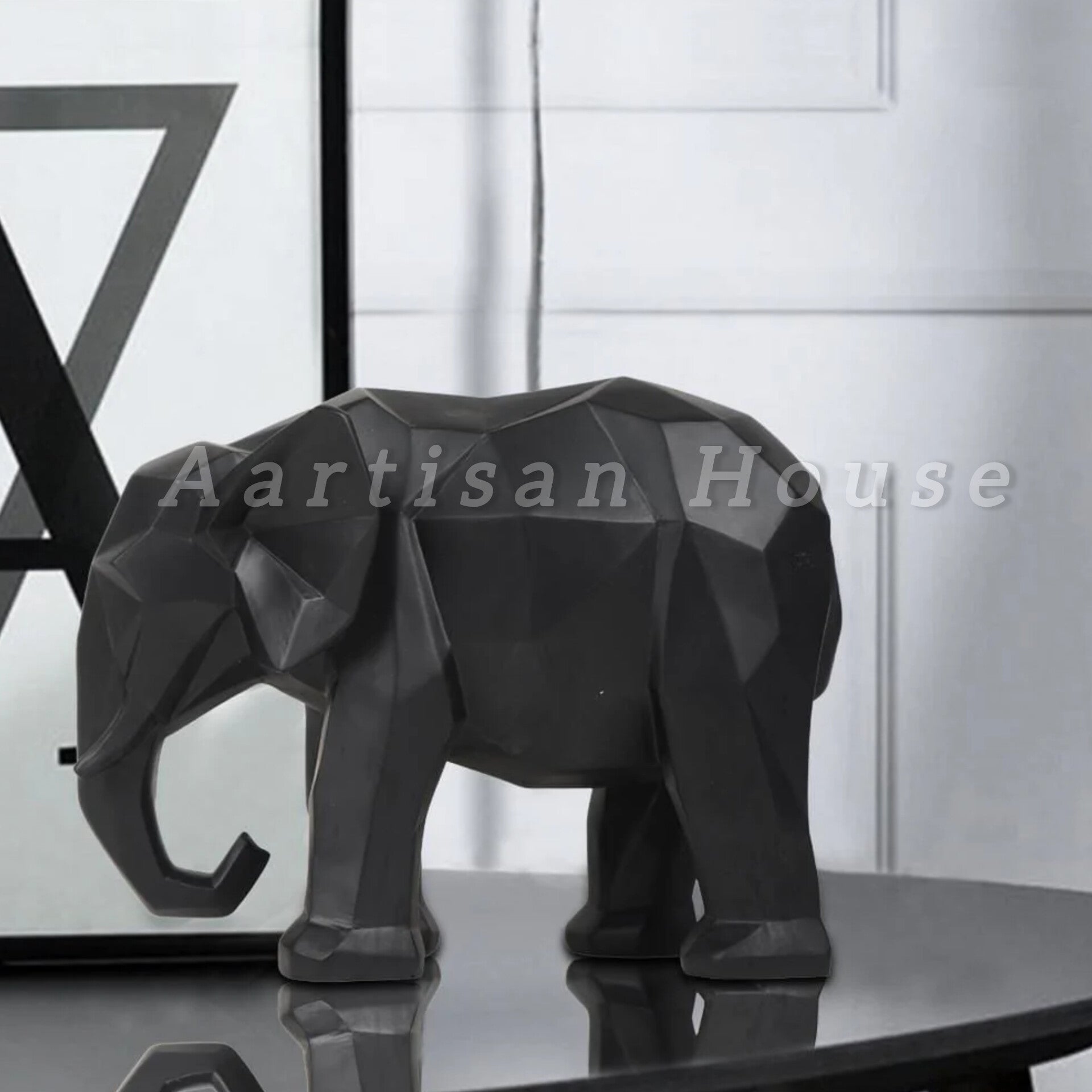 Modern Art Geometric Elephant Accent