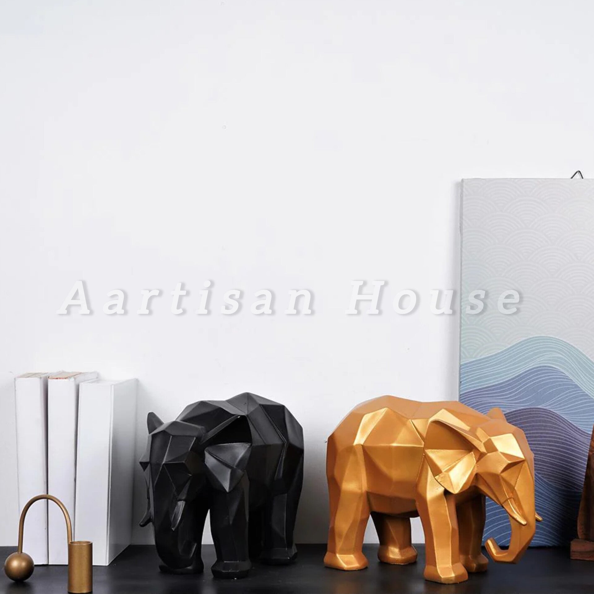 Modern Art Geometric Elephant Accent