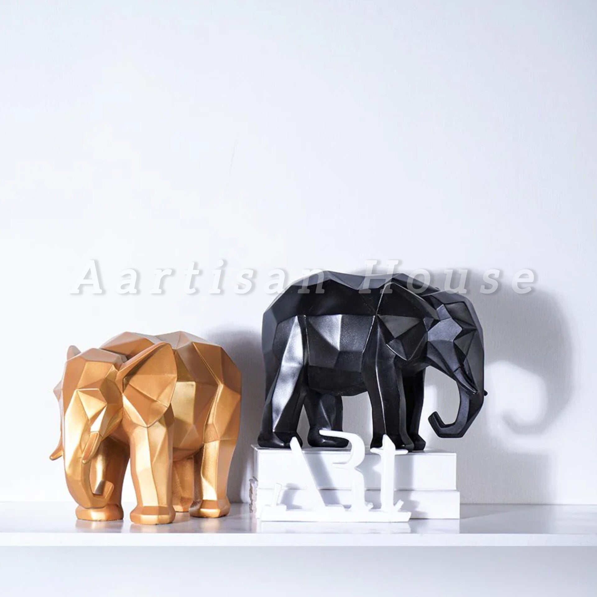 Modern Art Geometric Elephant Accent