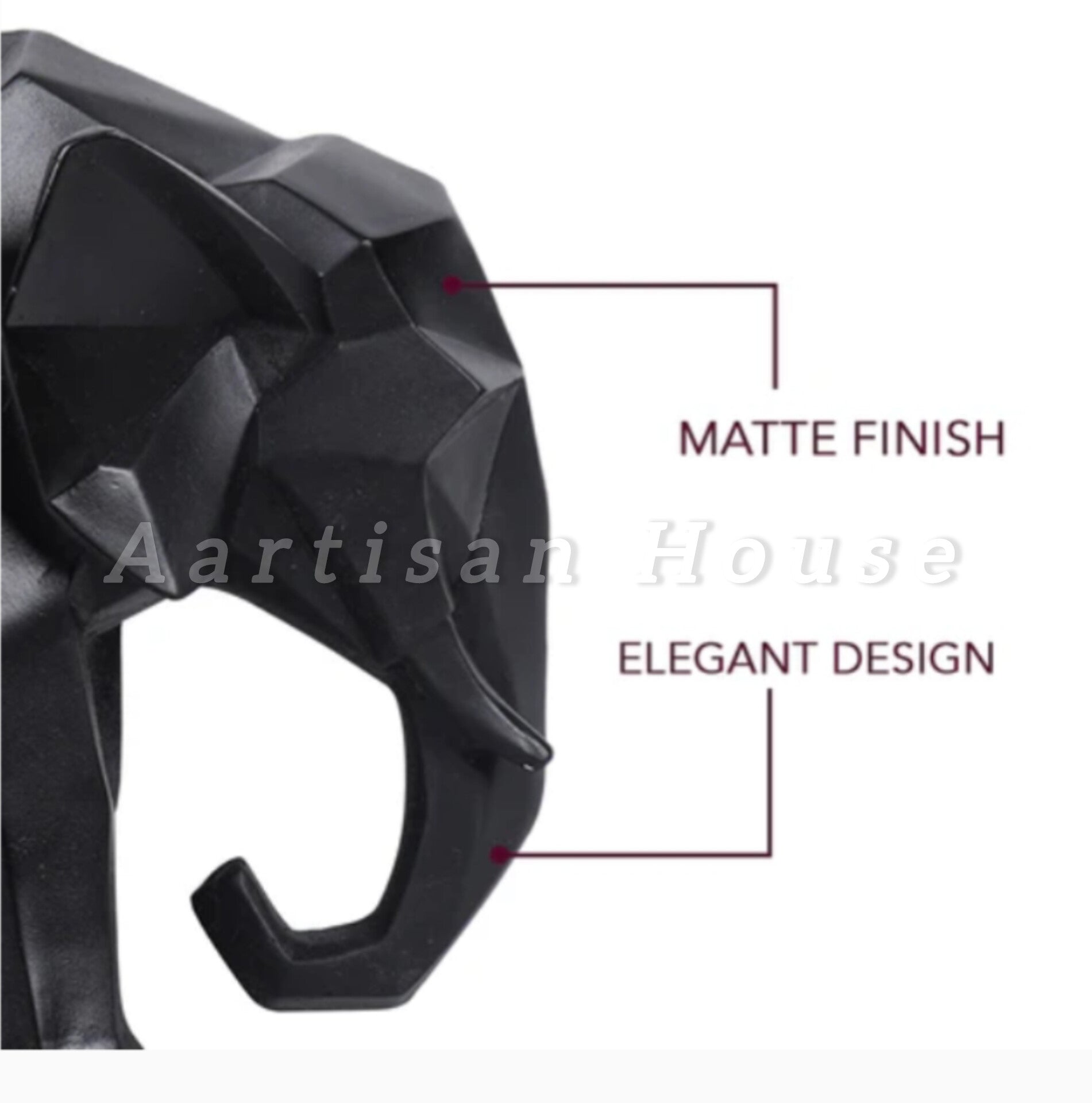 Modern Art Geometric Elephant Accent