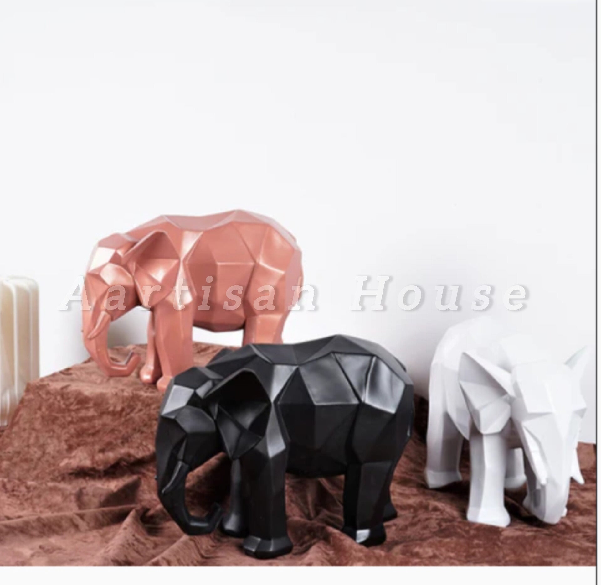 Modern Art Geometric Elephant Accent
