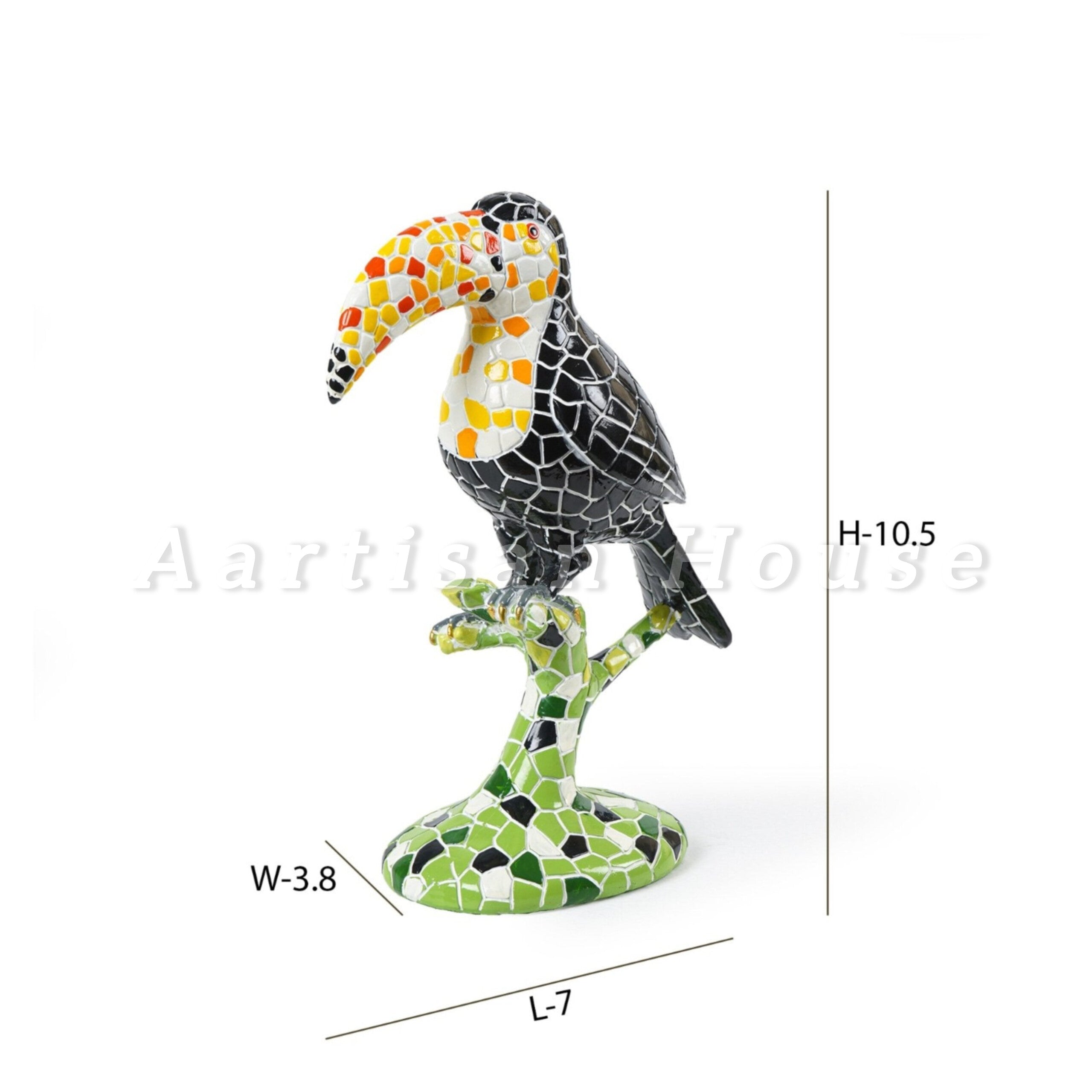 Avian Mosaic Melody: Toucan Art Decor