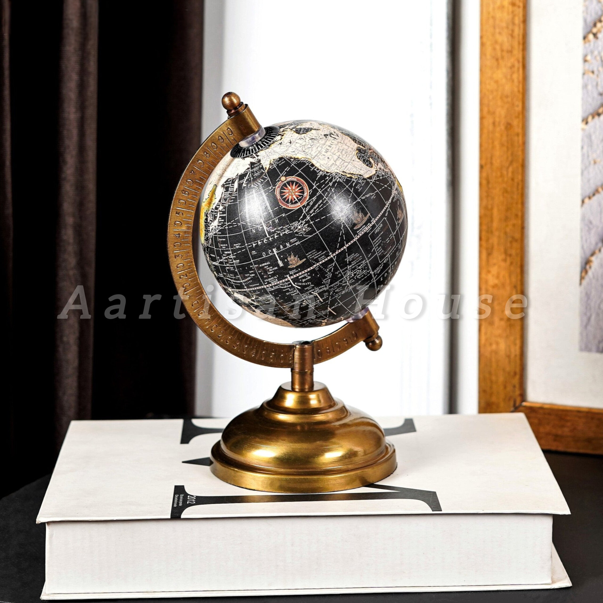 Minimal Midnight Explorer: The Elegant Black Globe
