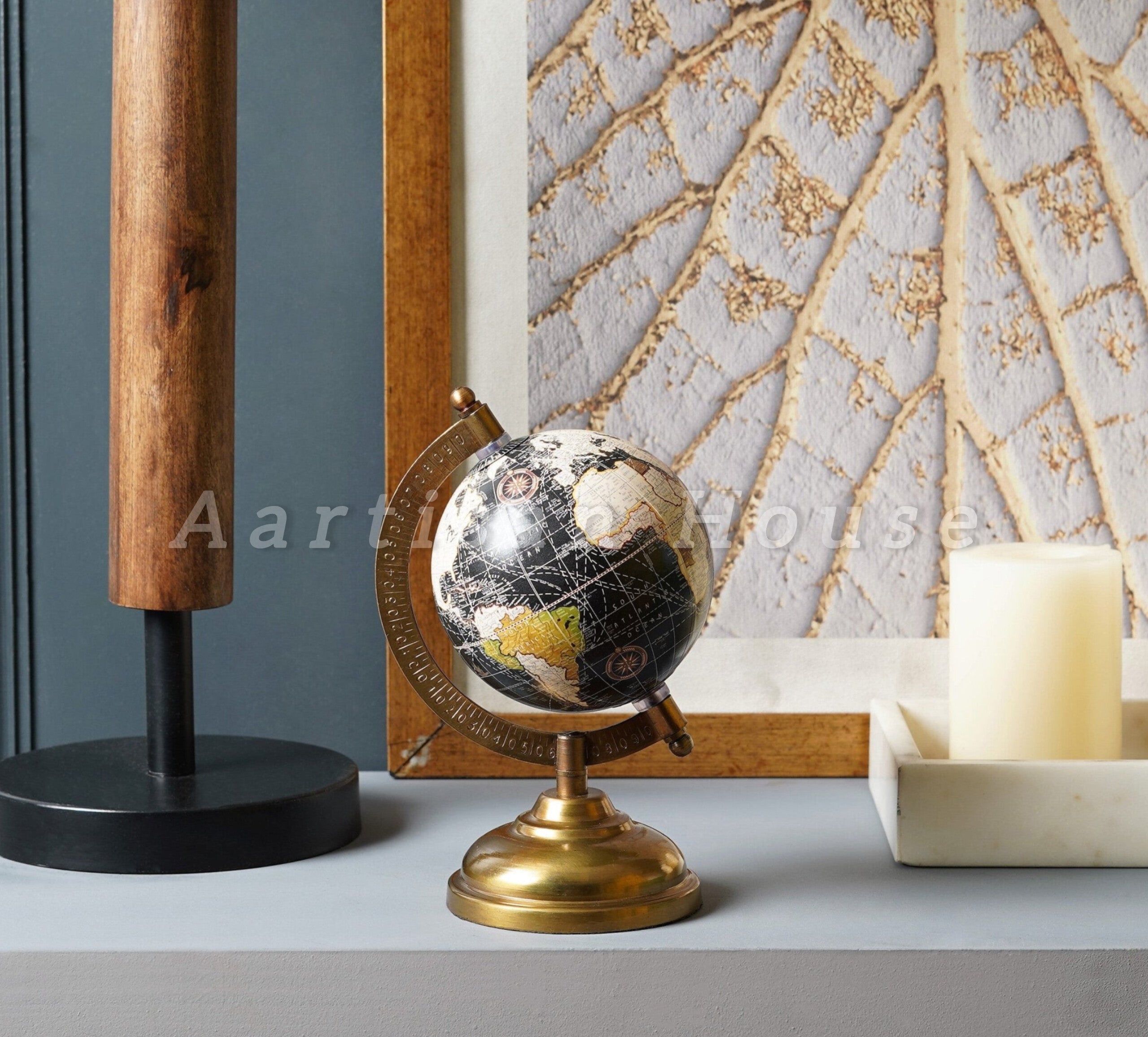 Minimal Midnight Explorer: The Elegant Black Globe