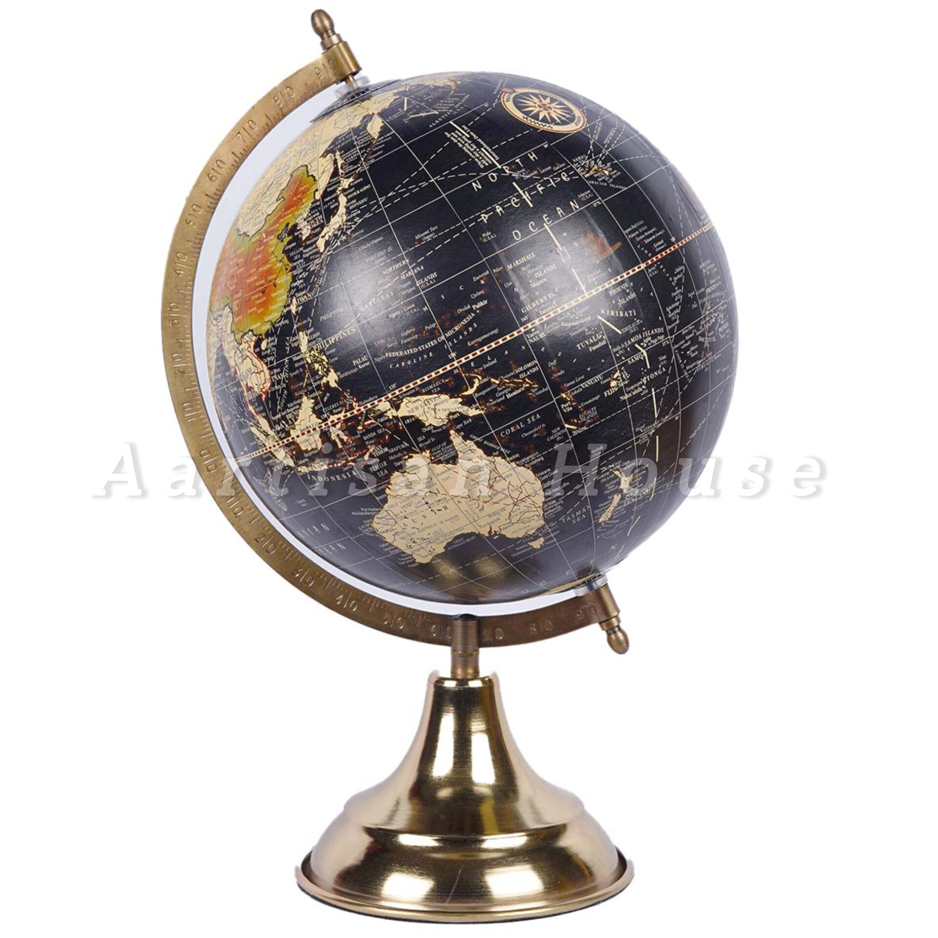 Minimal Midnight Explorer: The Elegant Black Globe