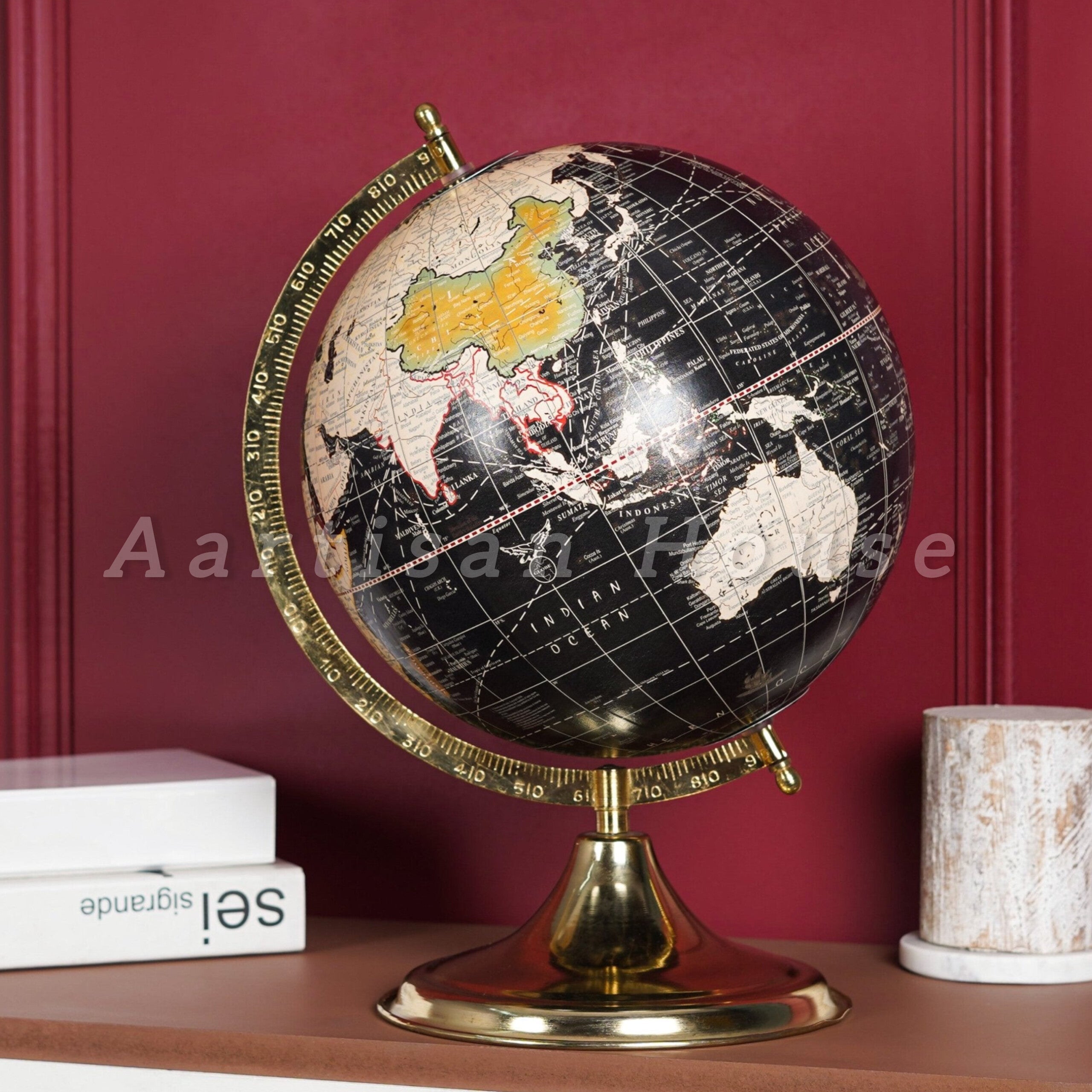 Minimal Midnight Explorer: The Elegant Black Globe