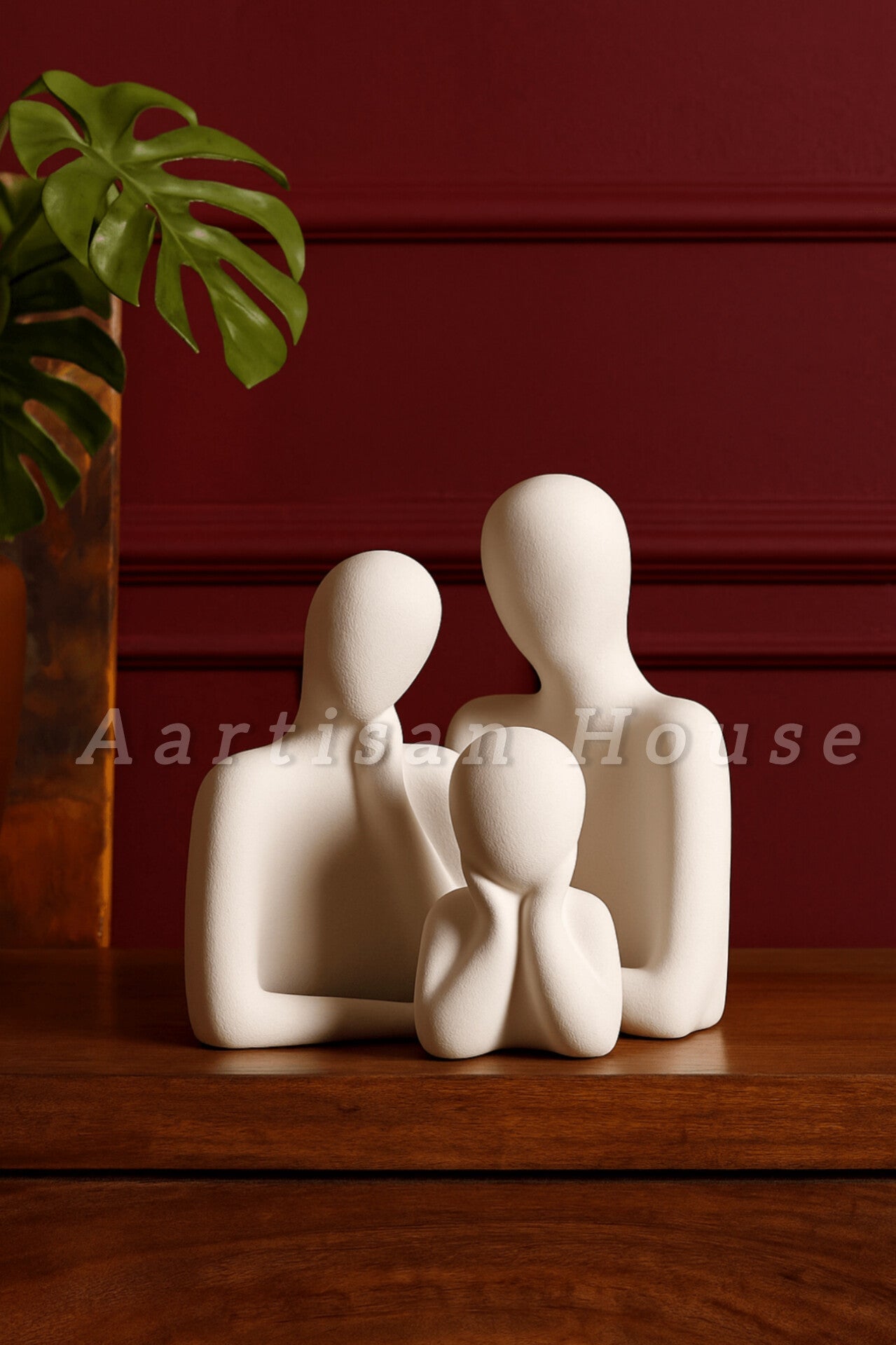 Wholeness Trio: Embracing Family Sculpture (Set of 3)