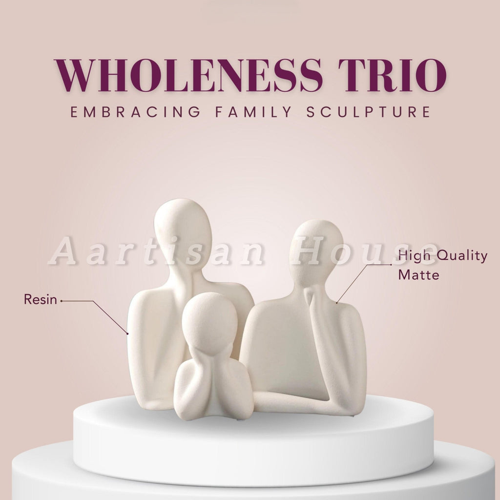 Wholeness Trio: Embracing Family Sculpture (Set of 3)