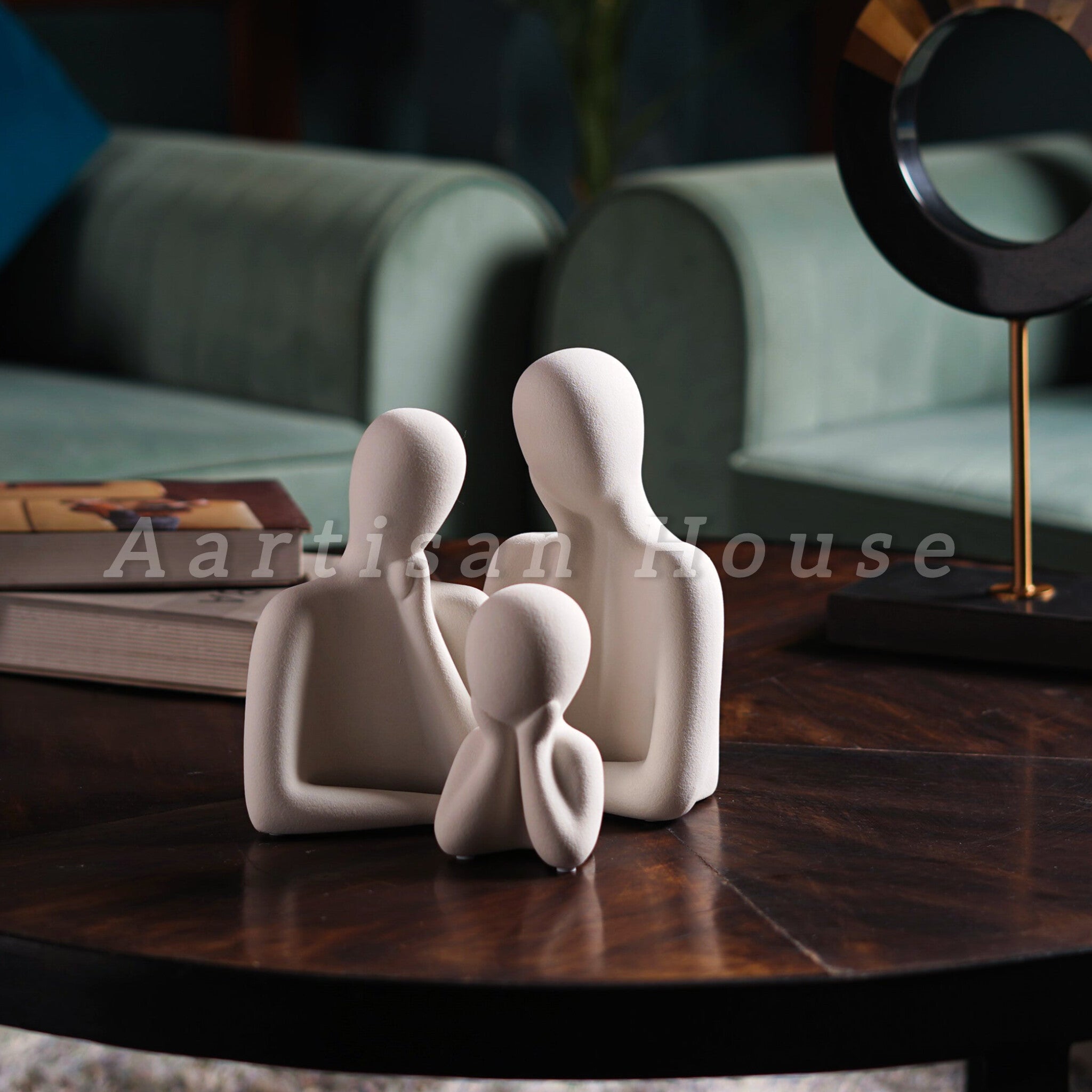 Wholeness Trio: Embracing Family Sculpture (Set of 3)