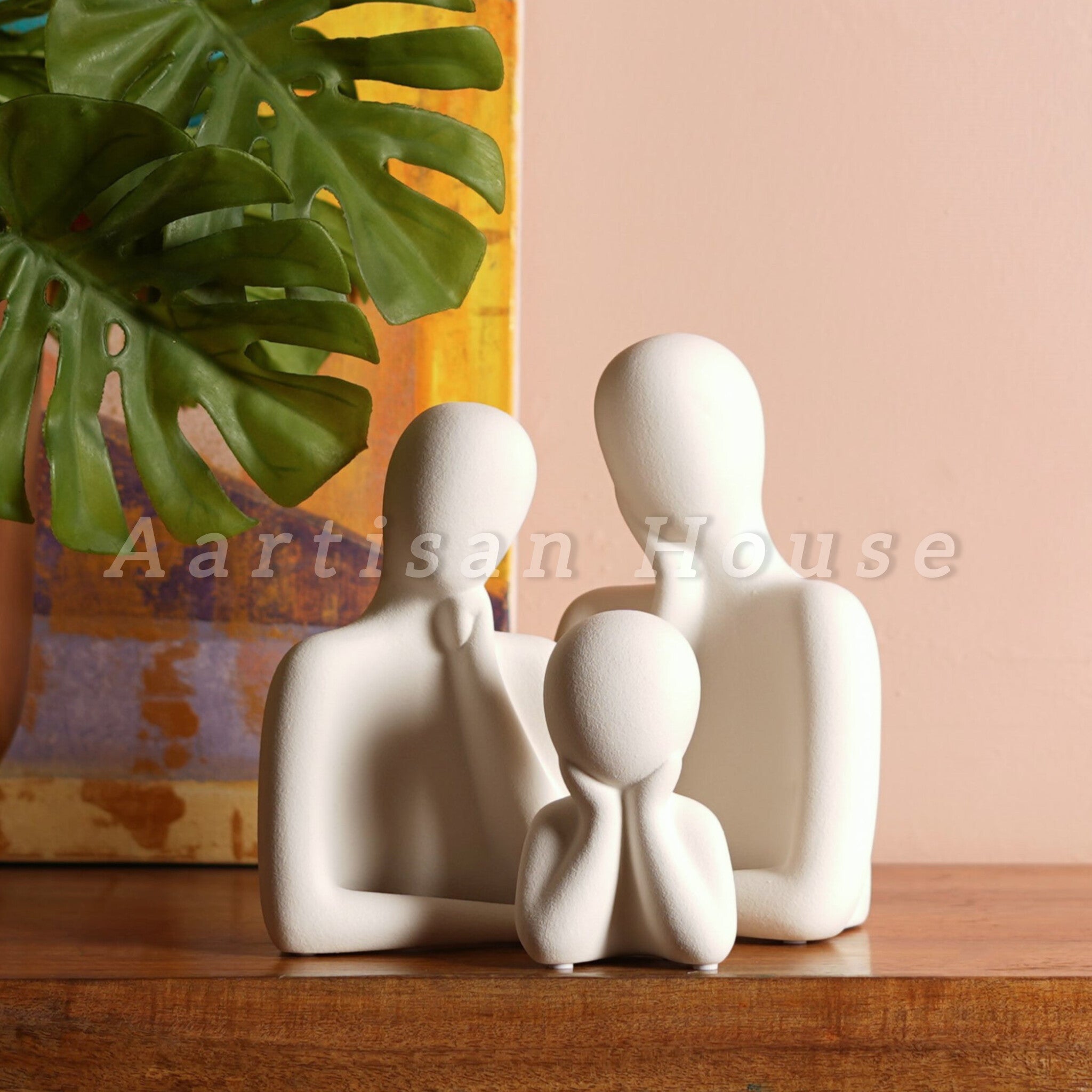 Wholeness Trio: Embracing Family Sculpture (Set of 3)