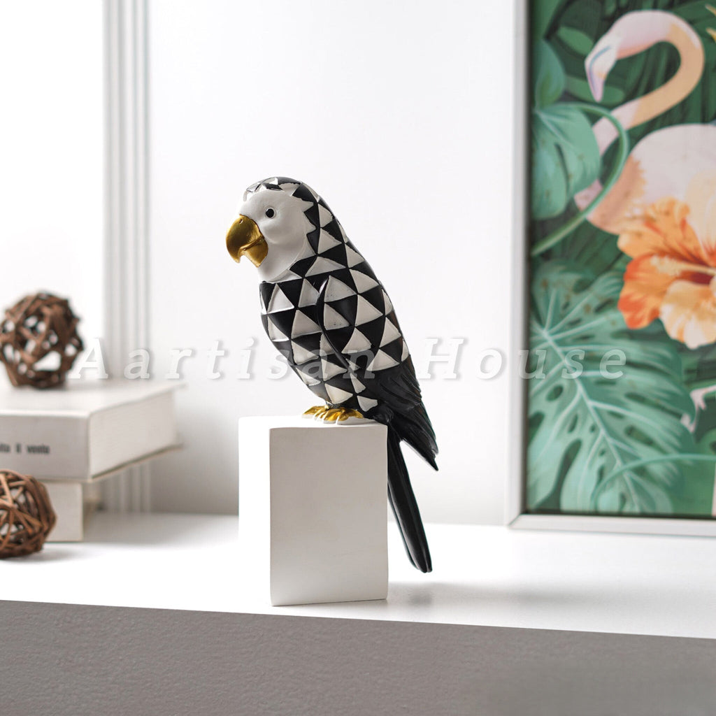 Cockatoo Symphony: Geometric Resin Beauty
