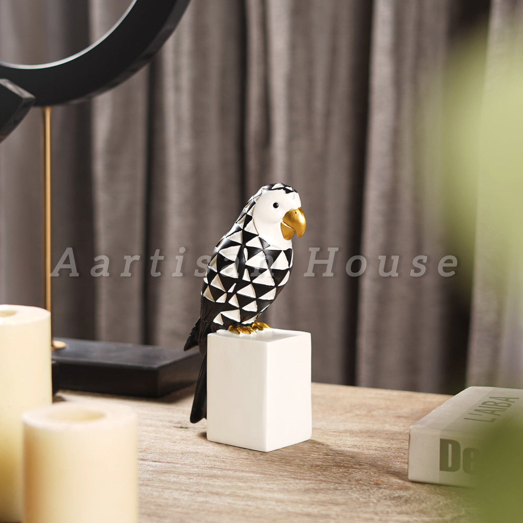 Cockatoo Symphony: Geometric Resin Beauty