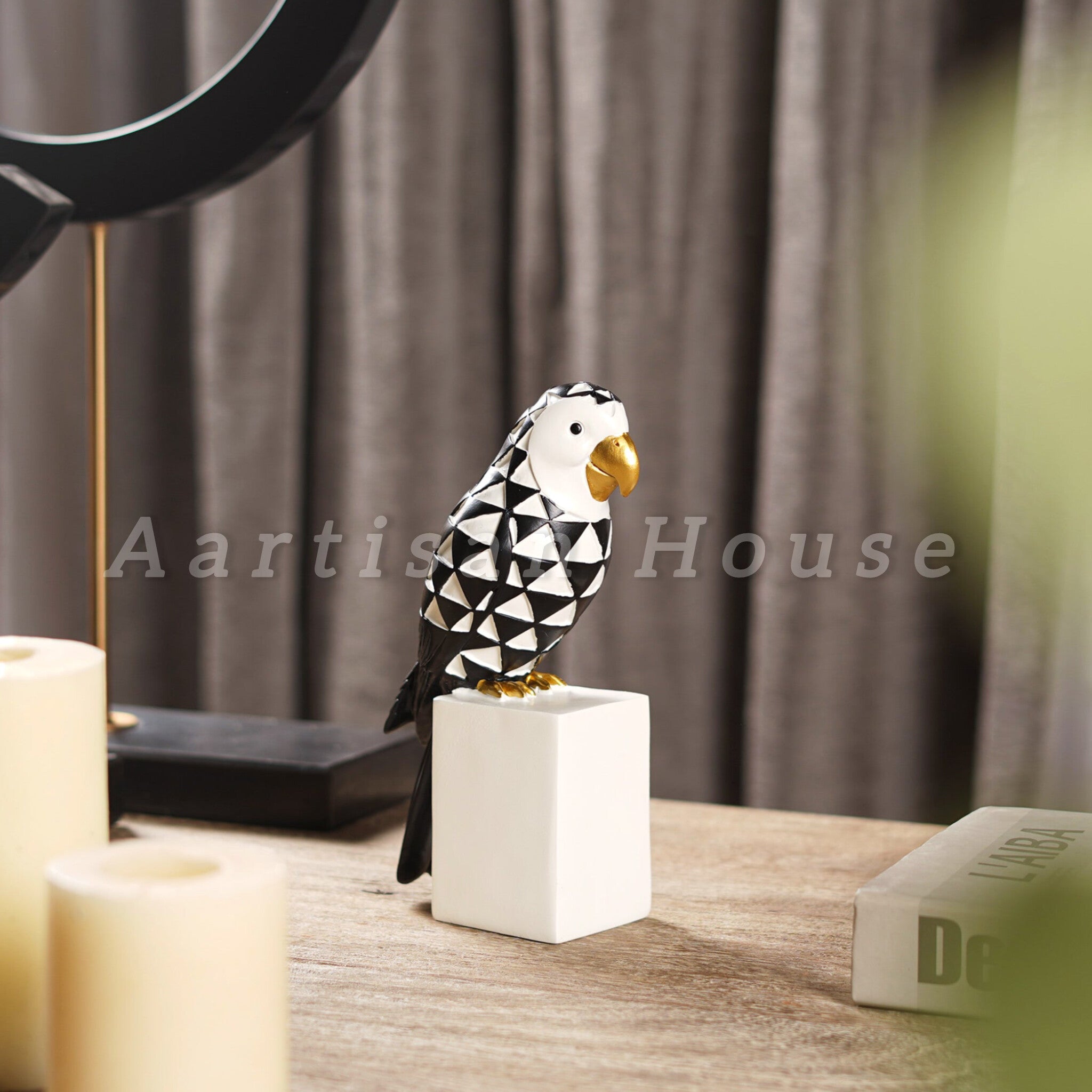 Cockatoo Symphony: Geometric Resin Beauty