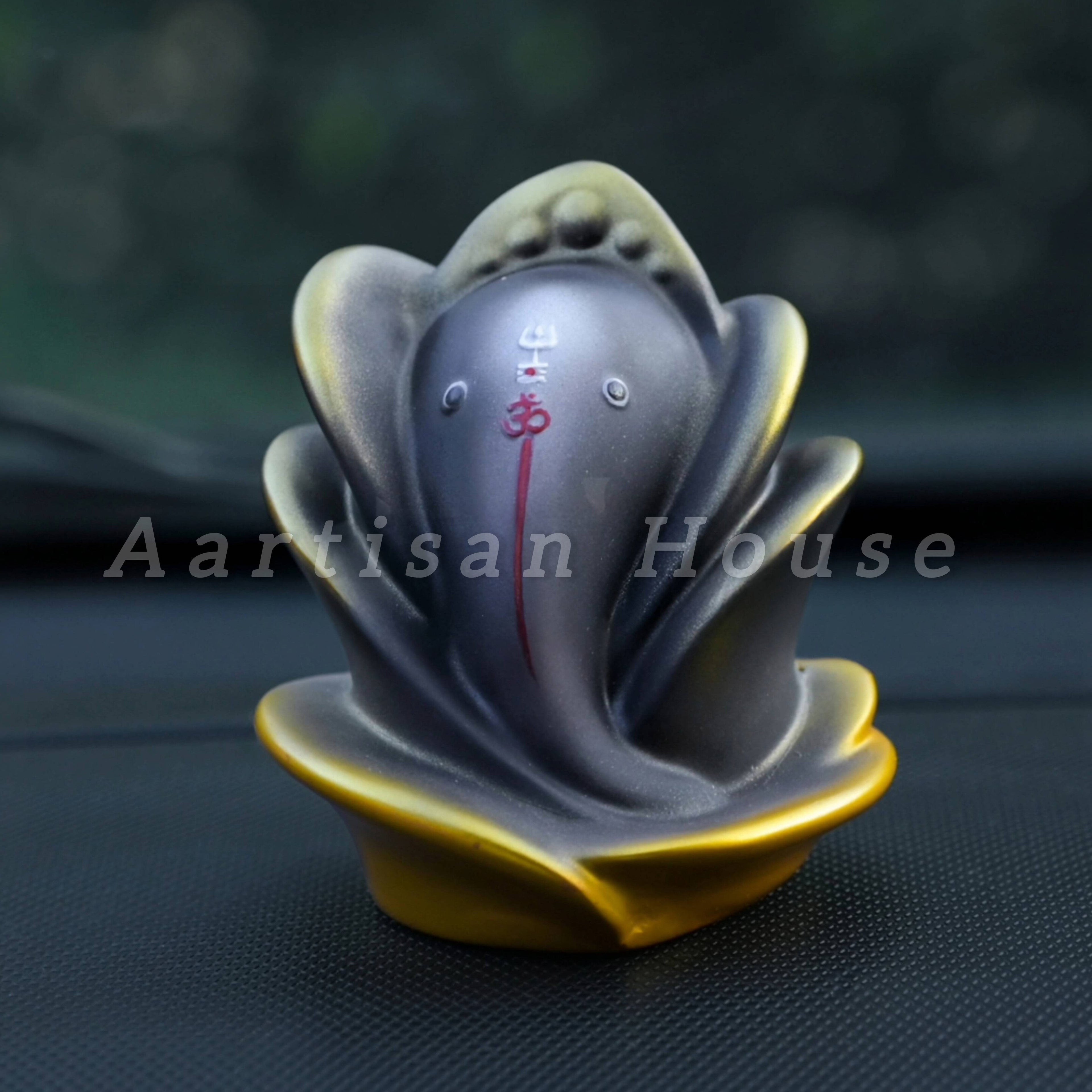 Rose Ganesha Car Dashboard