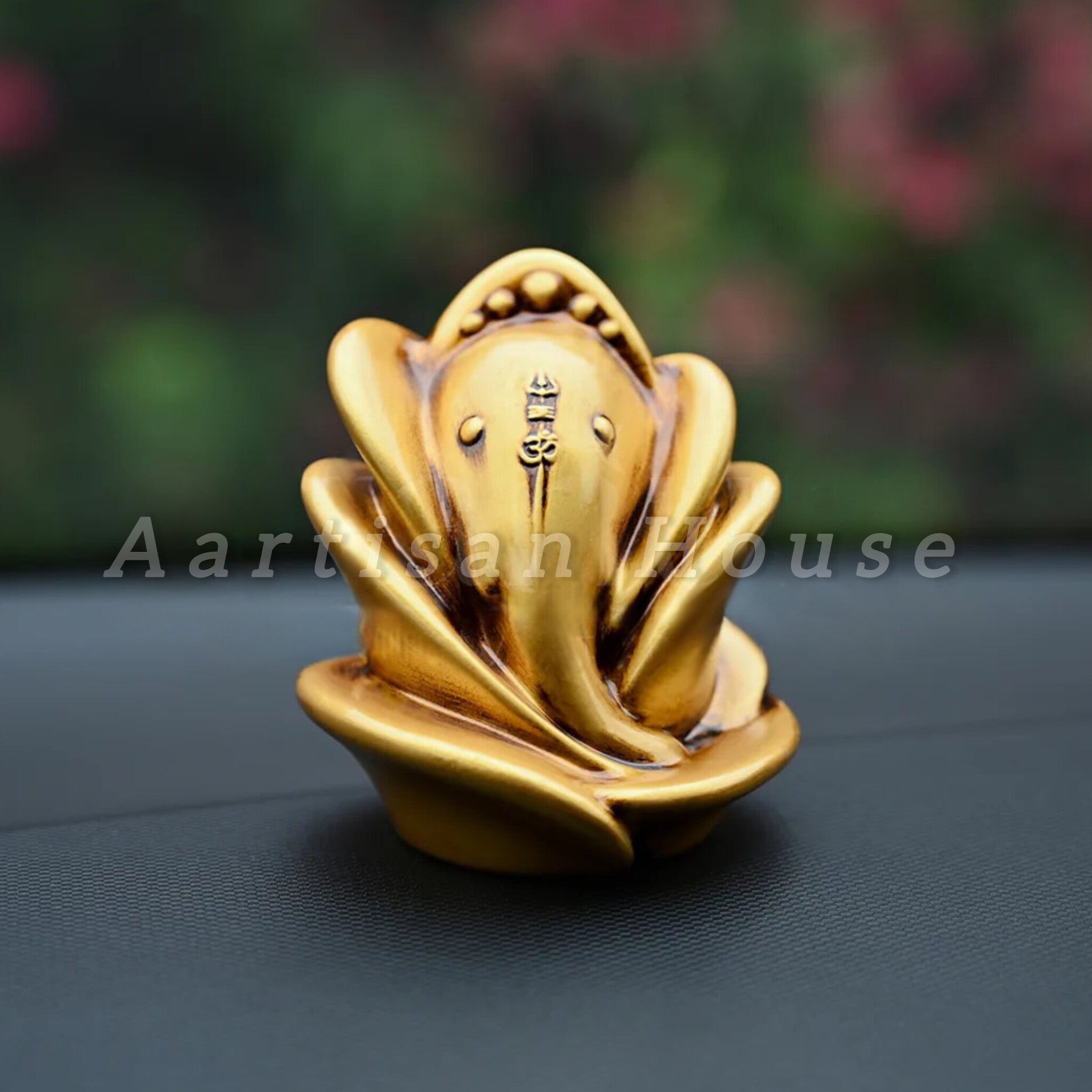 Rose Ganesha Car Dashboard