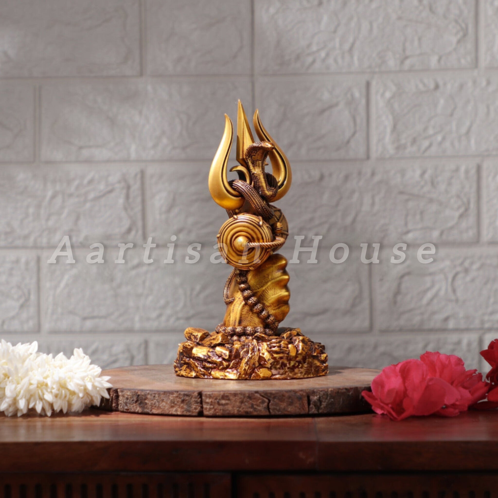 Shiv Trishul Car Dashboard Idol