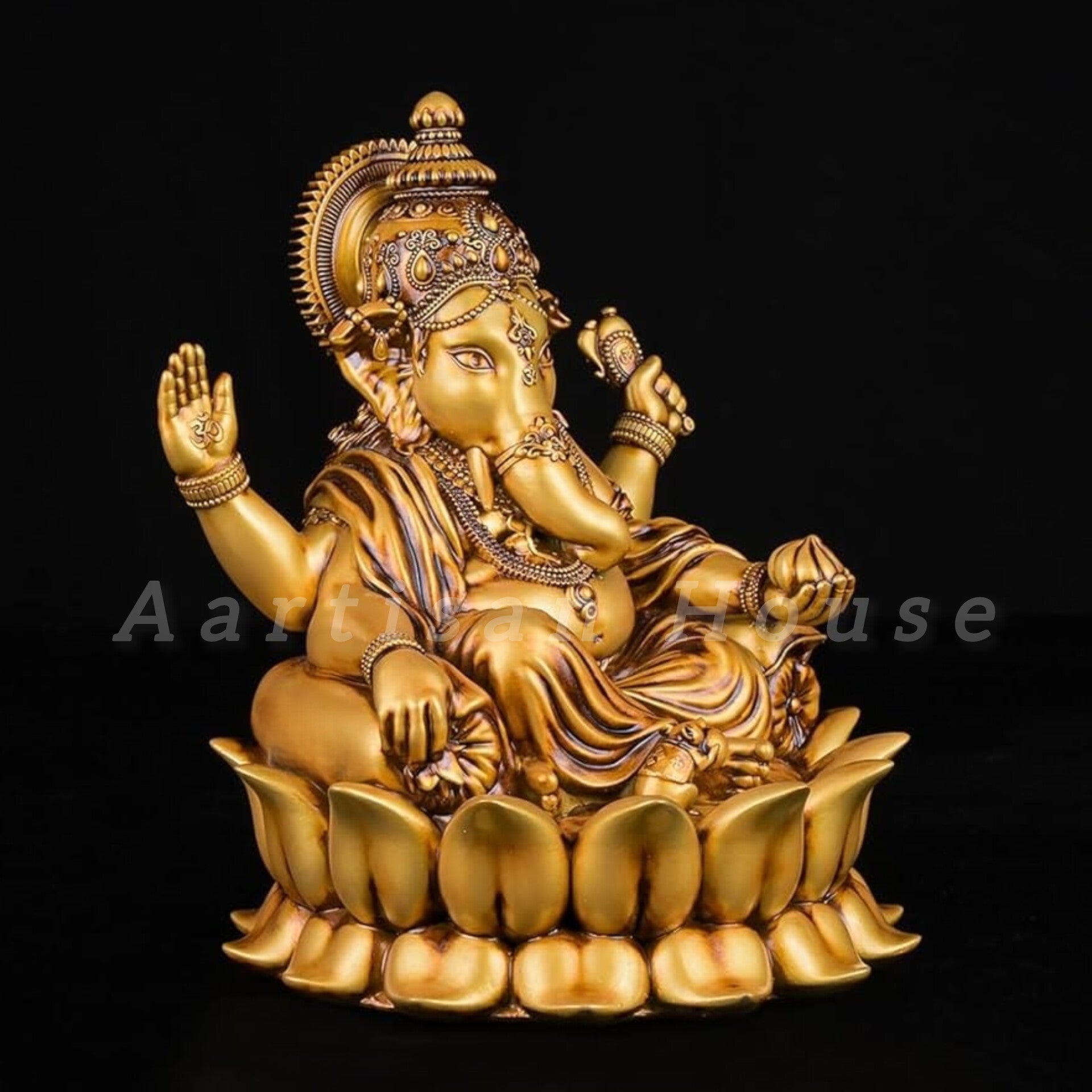 Dhanlaxmi Ganpati Bappa (Lotus) Car Dashboard