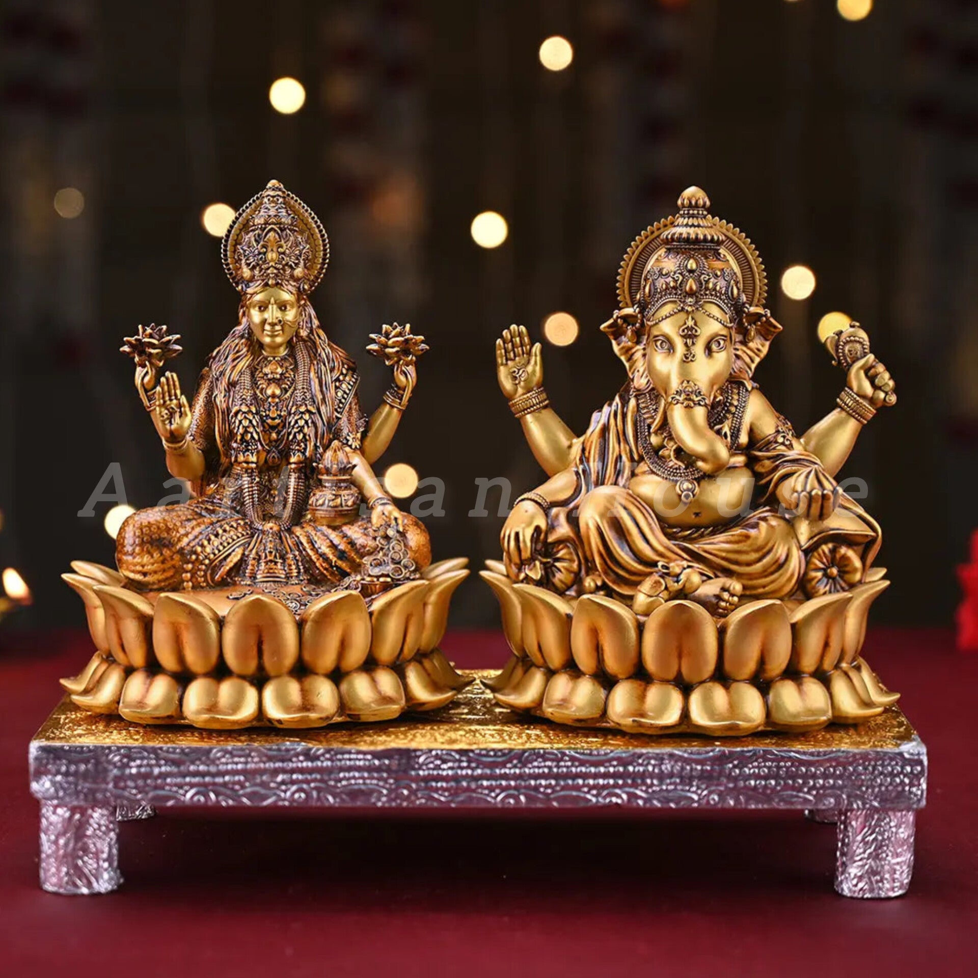 Dhanlaxmi Ganpati Bappa (Lotus) Car Dashboard