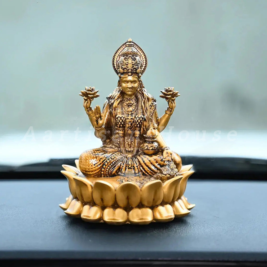 Dhanlaxmi Ganpati Bappa (Lotus) Car Dashboard
